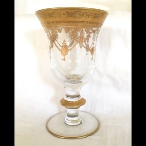 ARTE ITALICA MEDICI WINE WATER GOBLET 24kt GOLD
